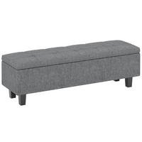 SITZBANK mit Stauraum, 138 x 40 x 45 cm, Dunkelgrau - Dunkelgrau, Textil (138/45/40cm) - HOMCOM