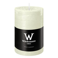 STUMPENKERZE Rustik Marble Style Elfenbein 90 x Ø 58 mm, 1 Stück - Beige, Paraffin (6/9cm) - Wiedemann Kerzen