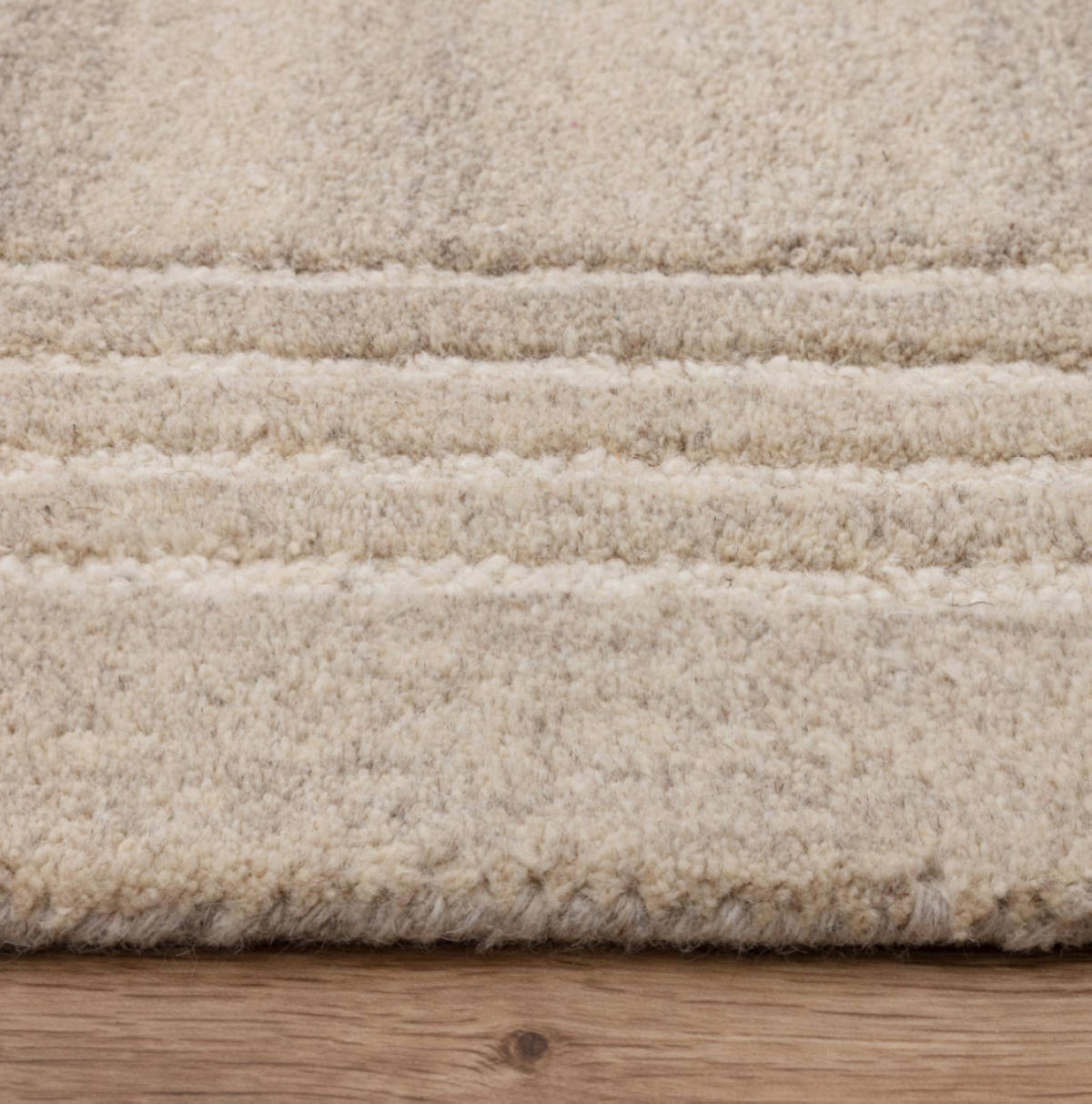 TEPPICH modern reine Wolle LORO Beige 160 x 230 cm - Beige, Naturmaterialien (160/230cm) - Novatrend