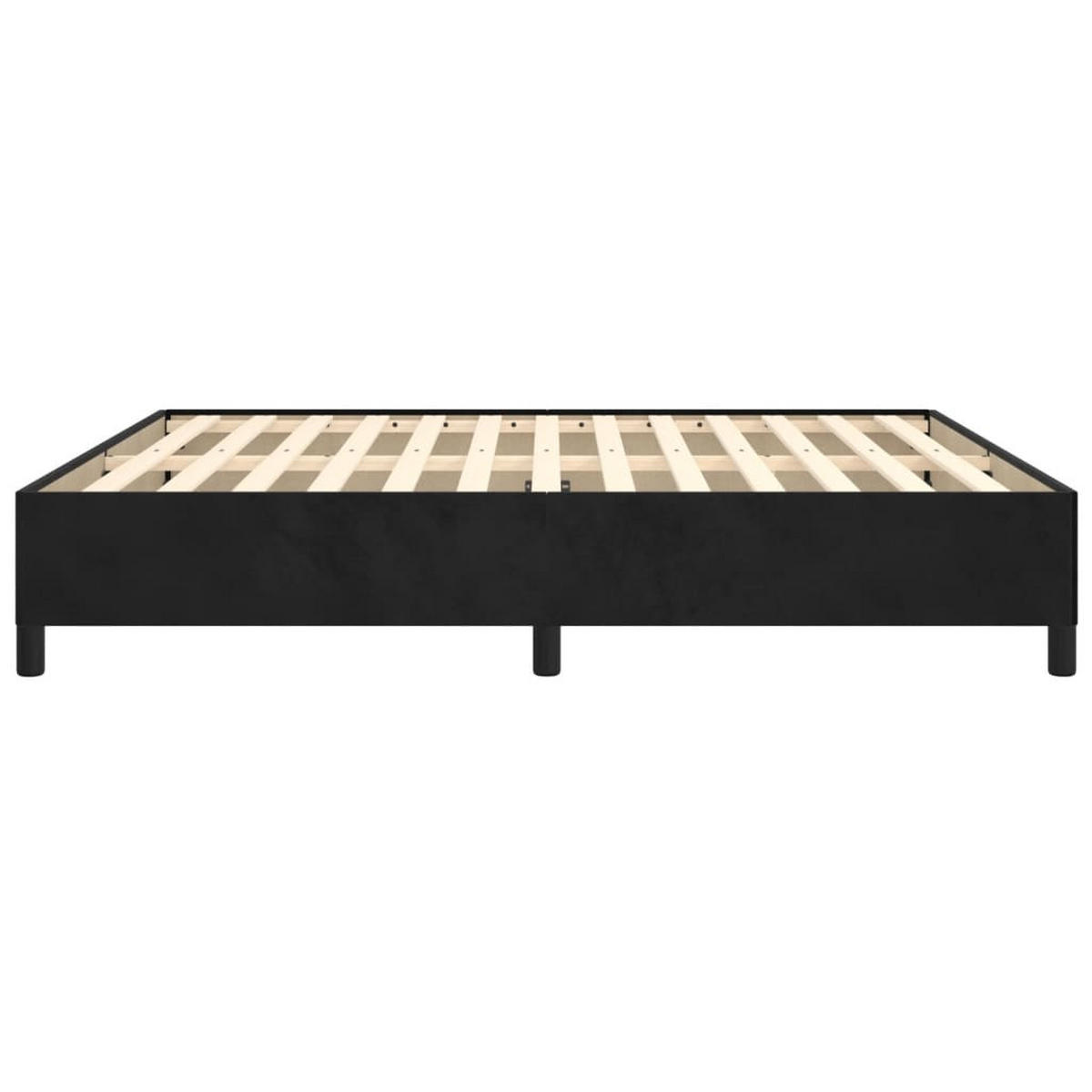 BETTGESTELL Ohne Matratze Schwarz 180/200 Cm Samt - Schwarz, Textil (180/200cm) - vidaXL