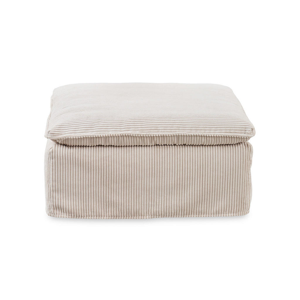 Thumbnail - Kawola Polsterhocker, Creme, Textil, Nachbildung, Quadratisch, 90x46x90 cm, Wohnzimmer, Hocker, Sitzhocker