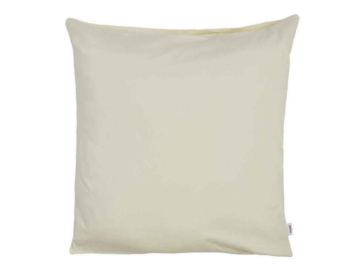 KISSENHÜLLE BasicSoft saatpearl-beige 100% Baumwoll-Jersey 40/40 cm - Beige, Textil (40/40cm) - beties Heimtextil