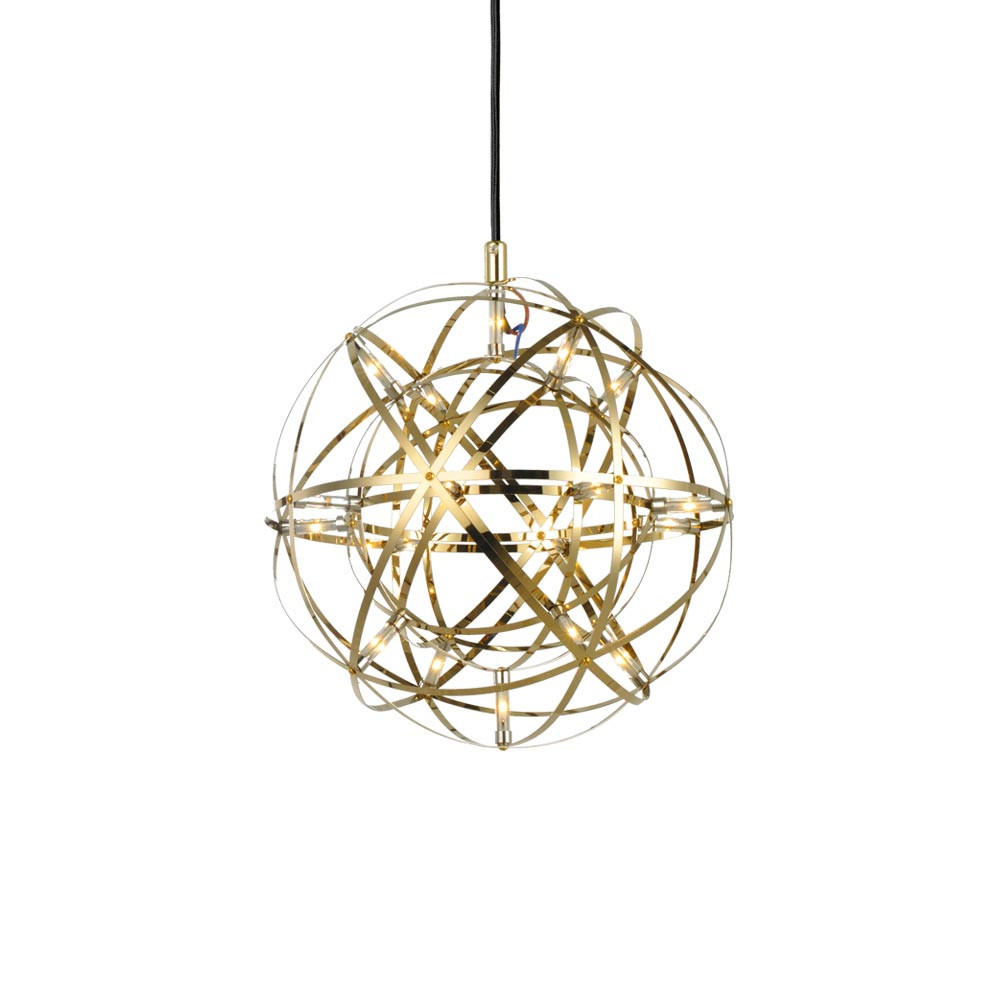 s.luce Led-Hängelampe Gold 30x30x30 cm