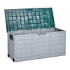 AUFBEWAHRUNGSBOX Grau Locarno - Grau/Grün, Kunststoff (112/53/50cm) - Beliani