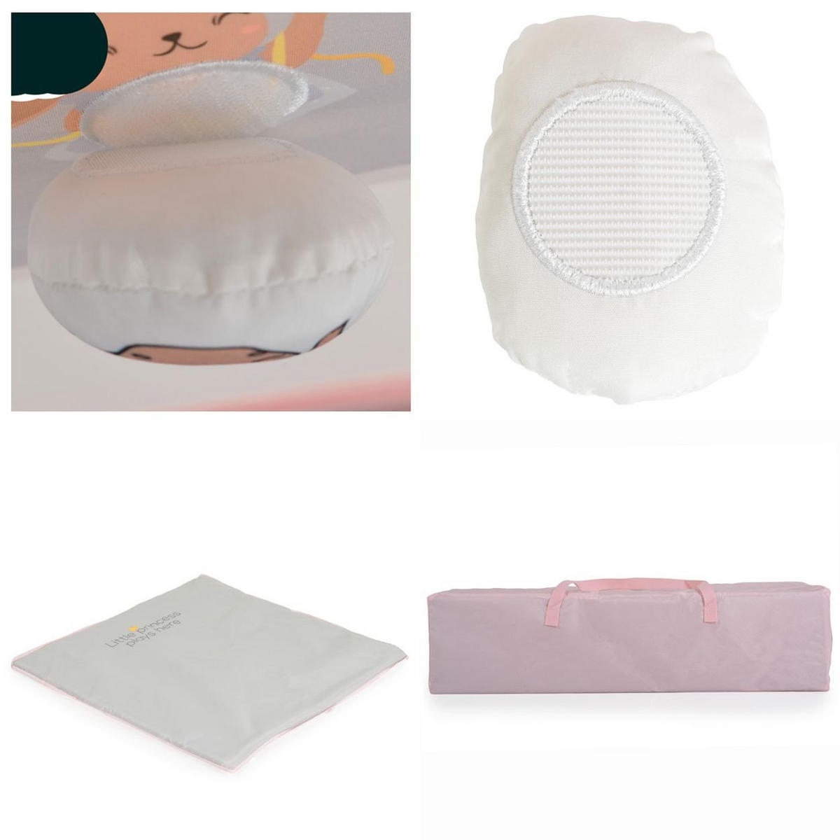 LAUFSTALL Joyzi rosa 90 x 90 cm, Matratze, Tragetasche, vier Plüschfiguren, faltbar - Rosa, Metall (90/74/90cm) - Cangaroo