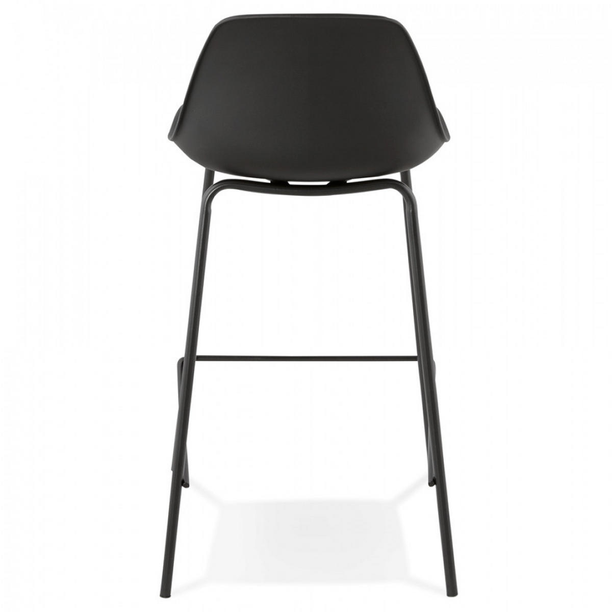 BARHOCKER Schwarz 41.5x86.5x42cm - Schwarz, Kunststoff/Metall (41.5/86.5/42cm) - AlterEgo