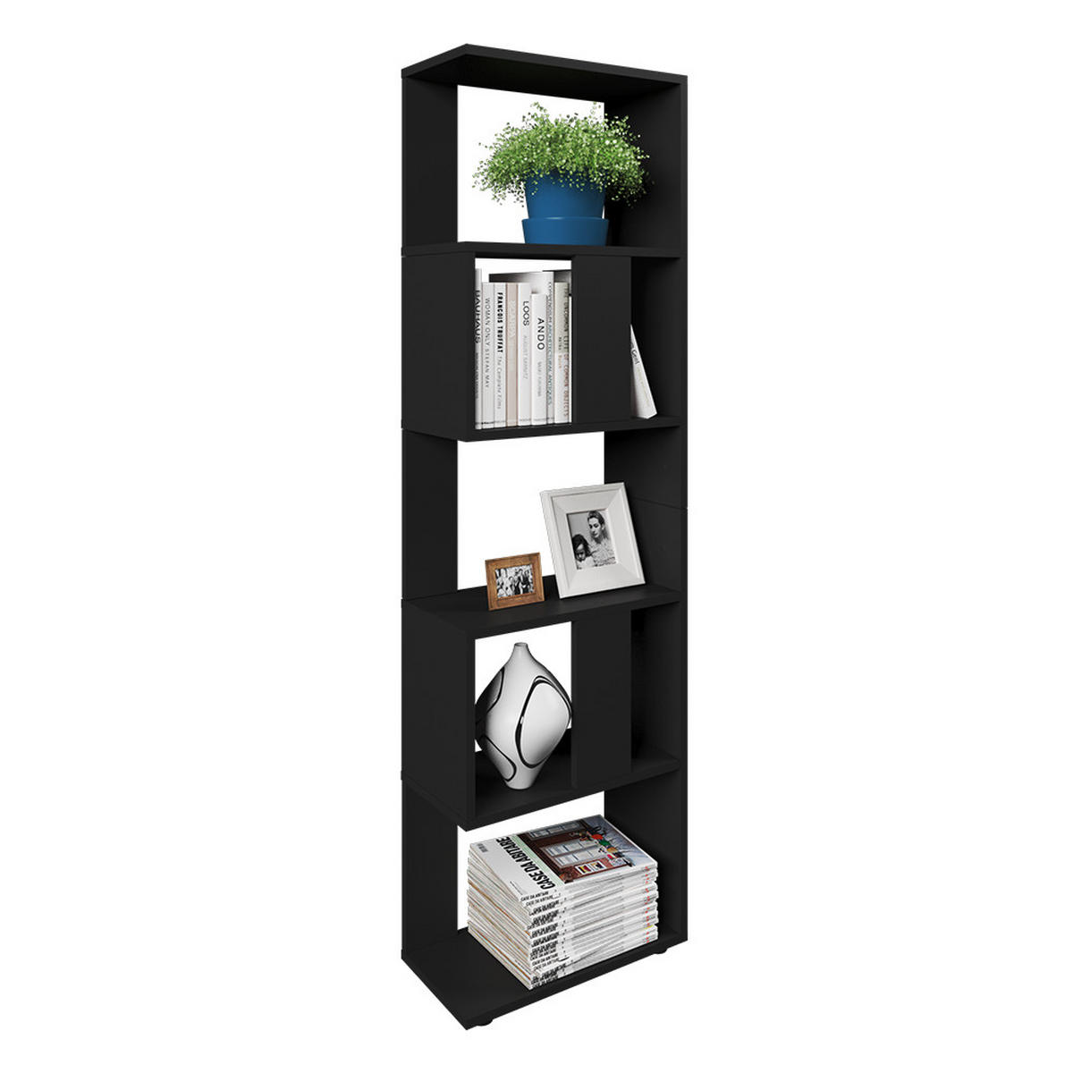 RAUMTEILER Schwarz 45 x 162.6 cm - Schwarz, Holzwerkstoff (45/162.6/23.6cm) - Vicco