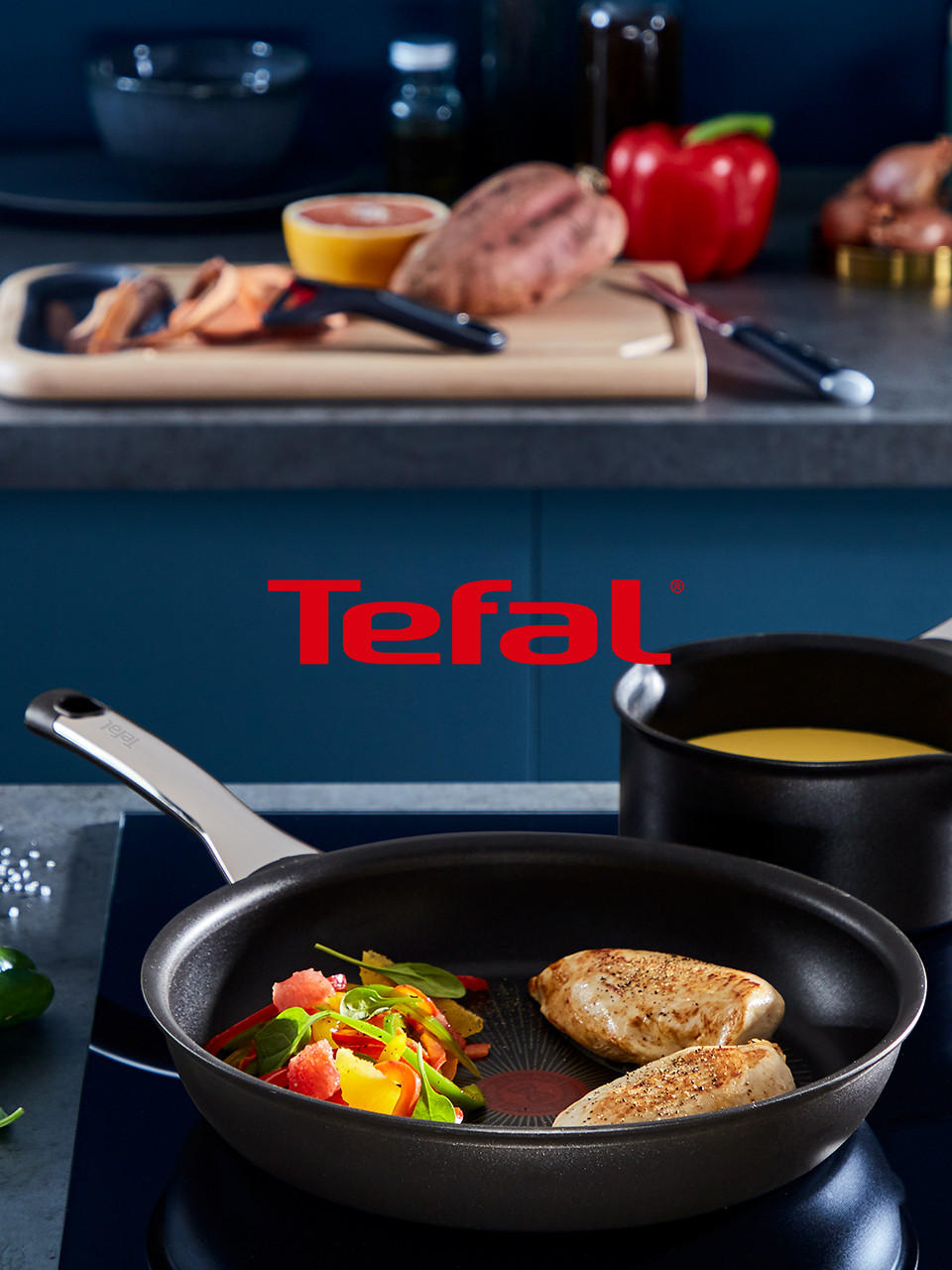 Tefal Herdplatte mit Pfanne