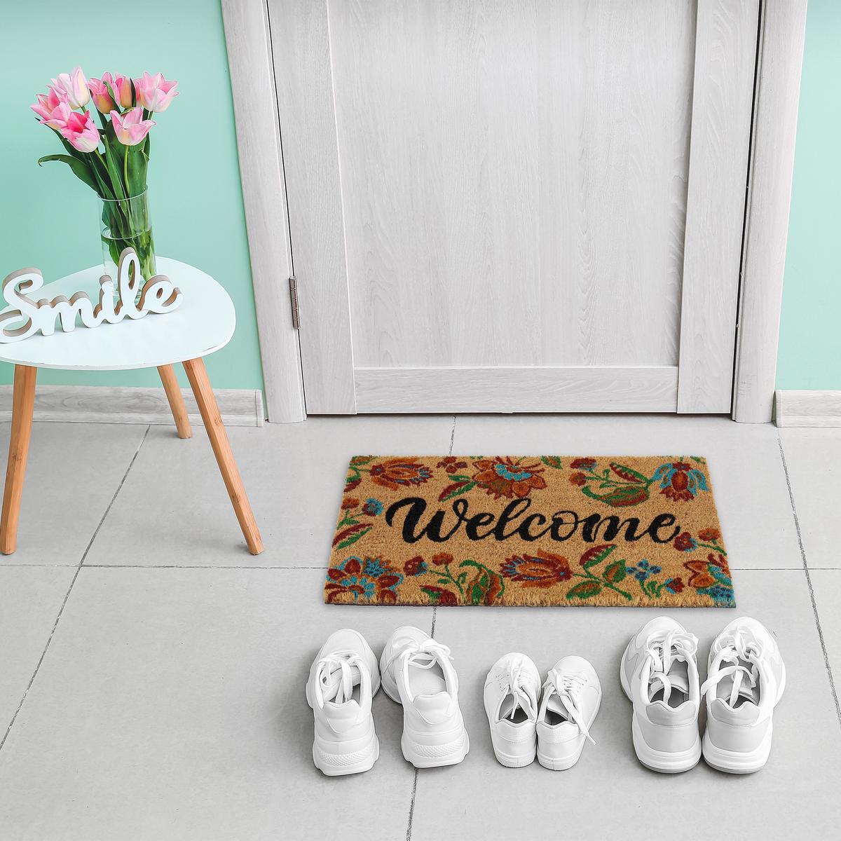 FUSSMATTE - Multicolor, Kunststoff/Textil (60/40cm) - Relaxdays