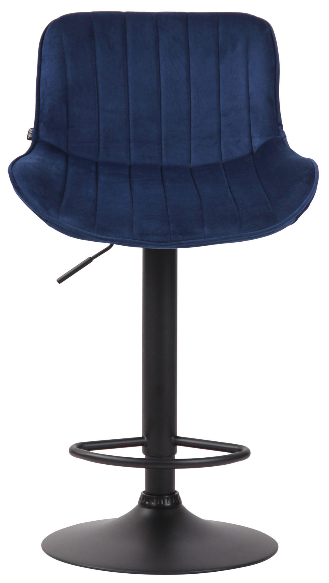 BARHOCKER Samt blau - Blau/Schwarz, Textil/Metall (50/86/50cm) - CLP