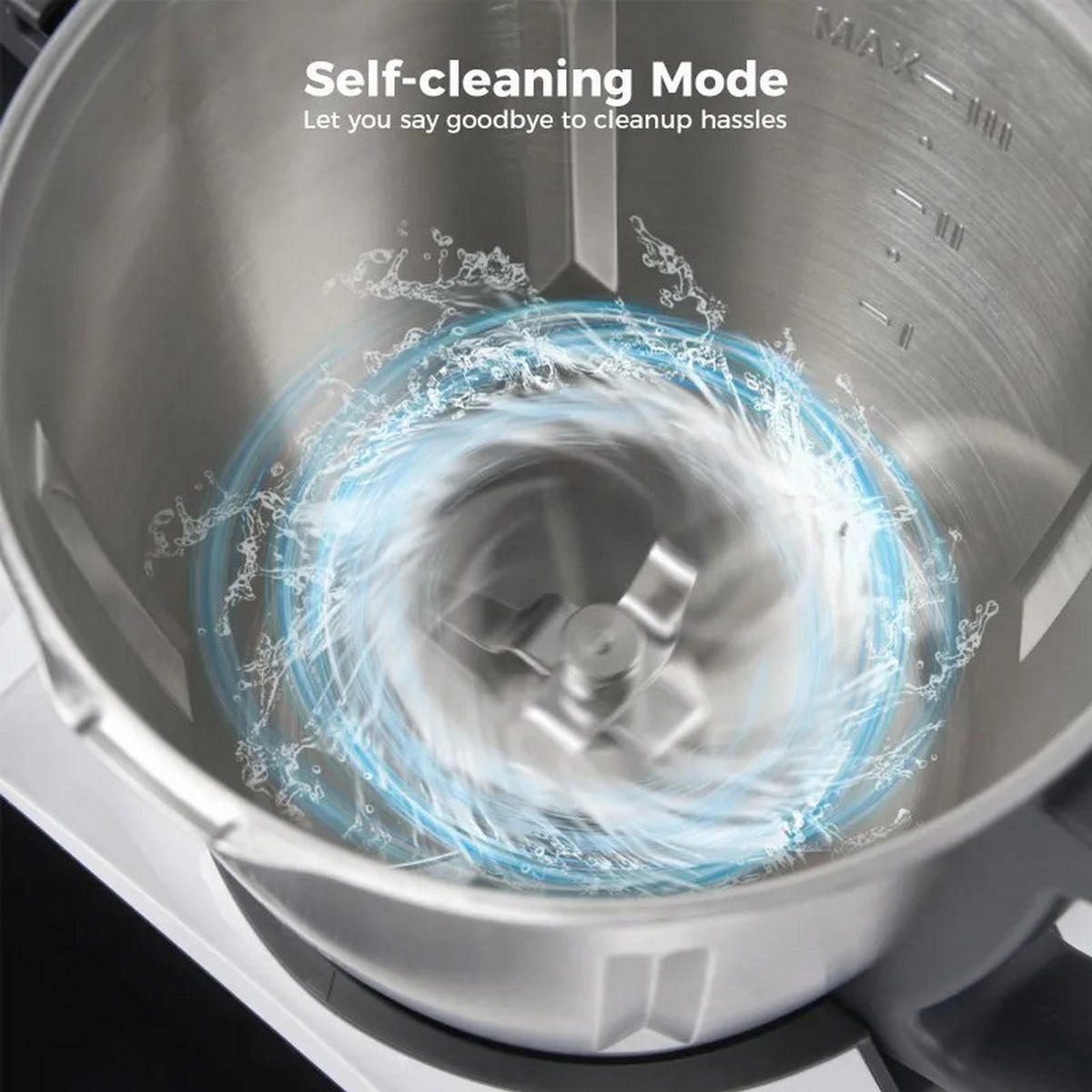 KÜCHENMASCHINE UltraCook CR-7, All-in-One, smart 3 l, 7-Zoll-TFT-Bildschirm - Silberfarben/Schwarz, Kunststoff (38.9/41.9/49.8cm) - ChefRobot