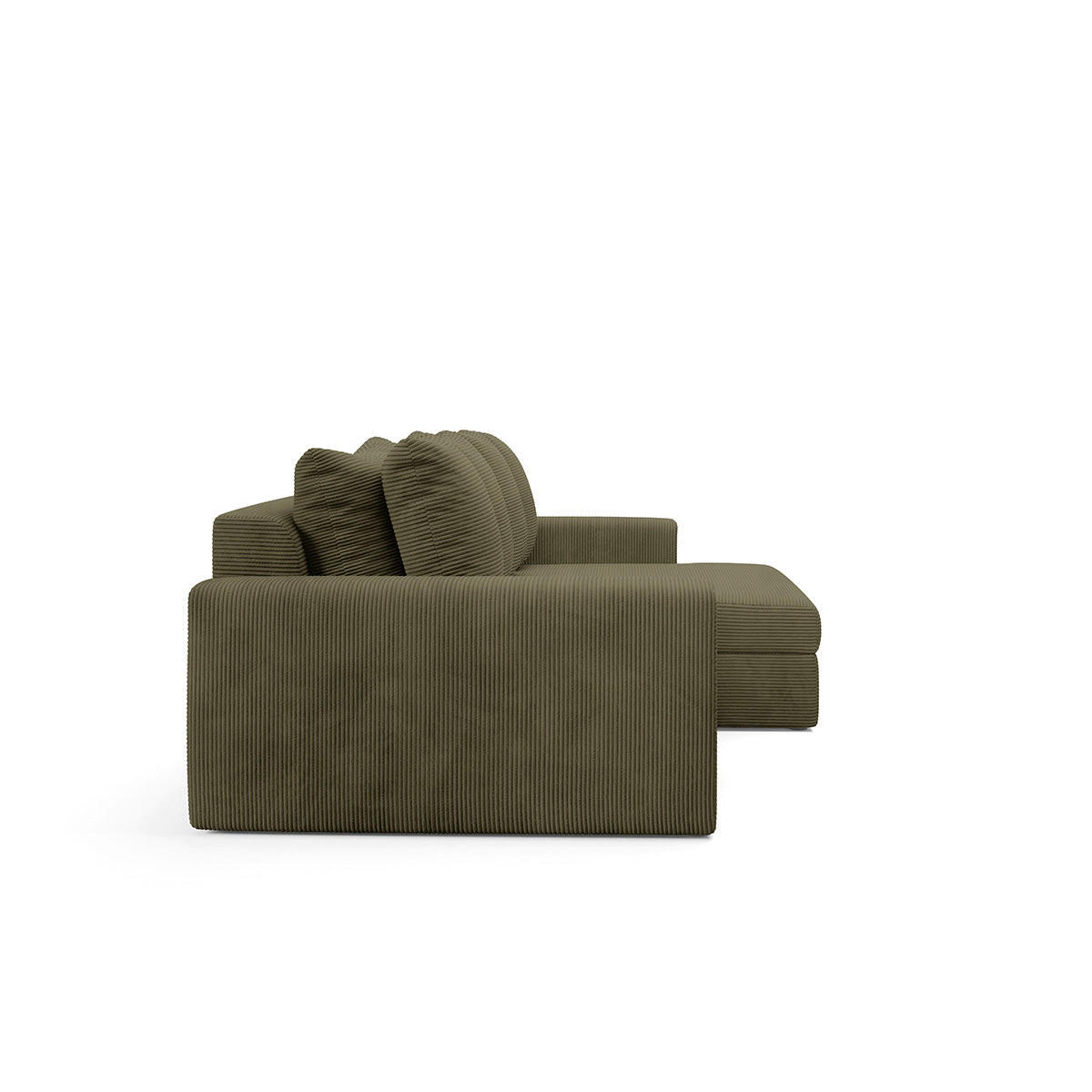 ECKSOFA Paola 3 Sitzplätze Grün - Grün, Holz (272/167cm) - Petits-meubles