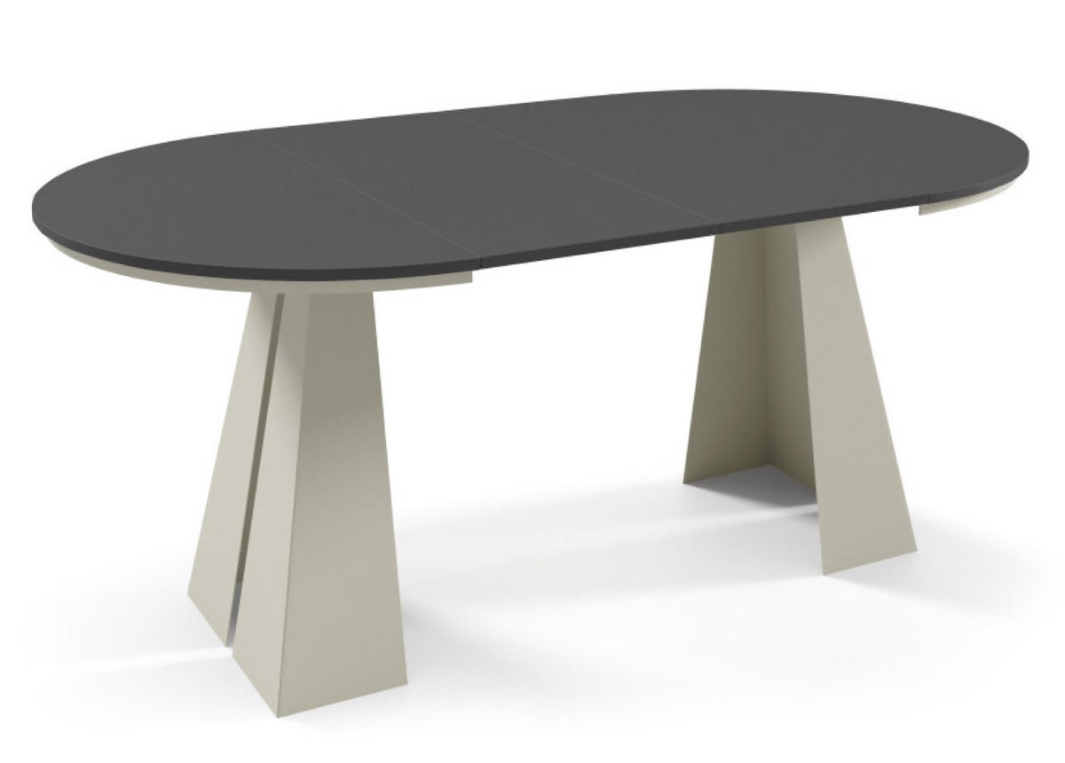 TISCH Kaschmir Frega Ausziehbar - Kaschmir/Schwarz, Holzwerkstoff (196/120/76cm) - Sepro Meble