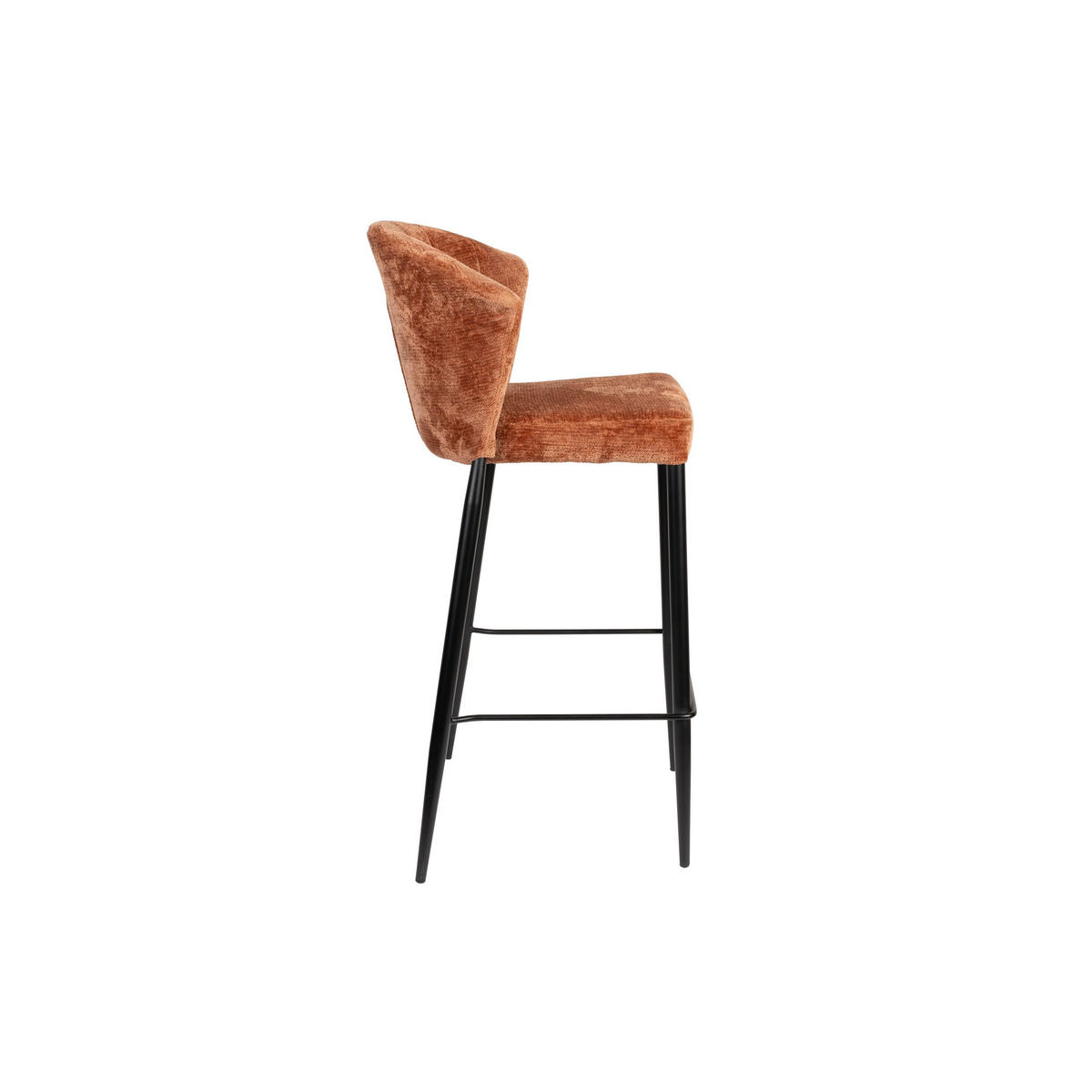BARHOCKER Georgia Rückenlehne 73 cm Orange - 2 er Set - Rot, Holz (54/101/56cm) - Dutchbone