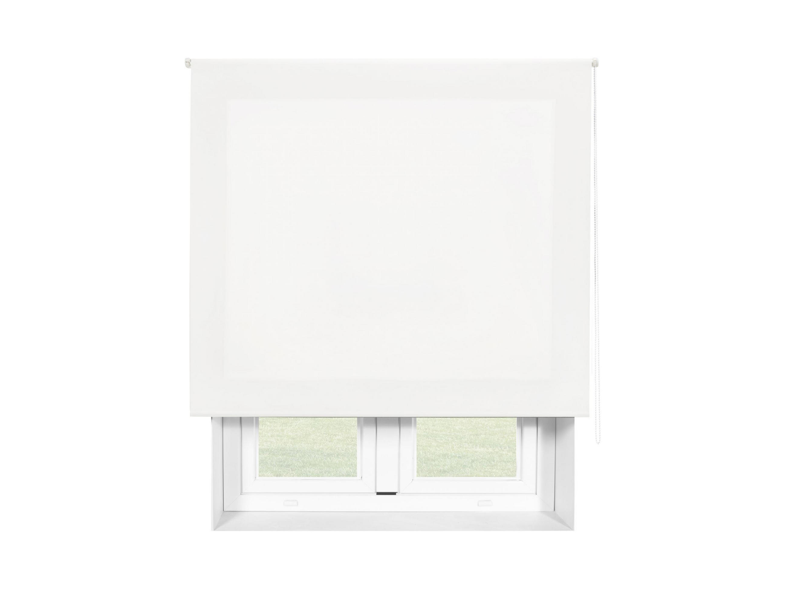 ROLLO Polyester Transluzent Grauweiß 140x250 - Hellgrau, Textil (140/250/1cm) - Purline