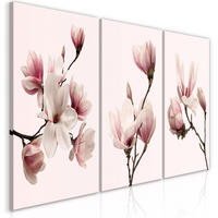 KUNSTDRUCK Rosa 60/30 cm - Pink/Braun, Textil (60/30cm) - KUNSTLOFT