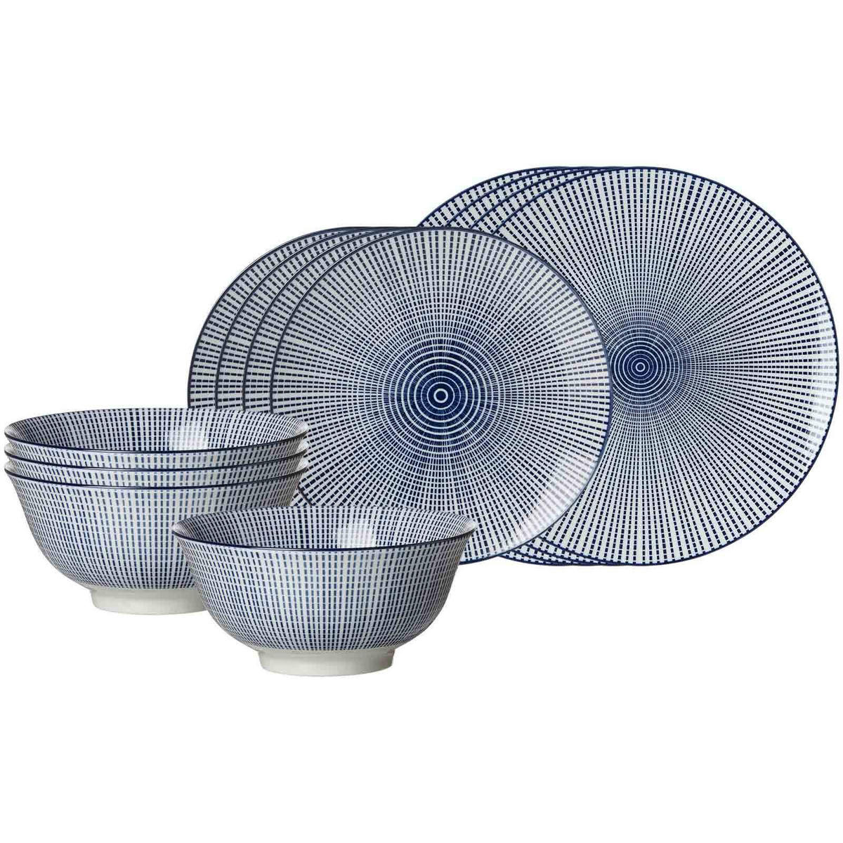 BASIC-SET Royal Makoto blau-weiß 12er Set - Blau/Weiß, Keramik (1/1/1cm) - Ritzenhoff Breker