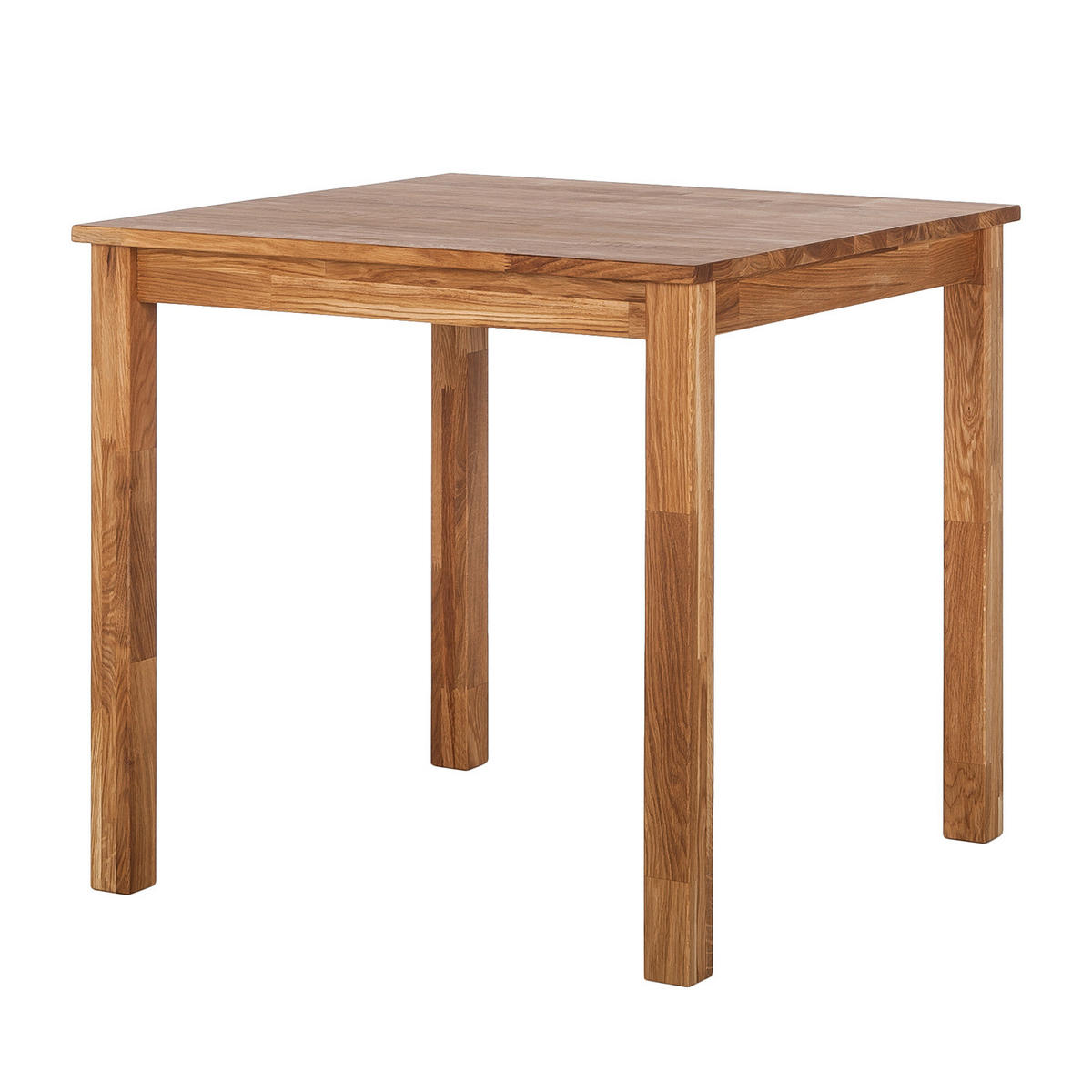 ESSTISCH - Massivholz - Eichefarben, Holz (80/80/75cm) - home24