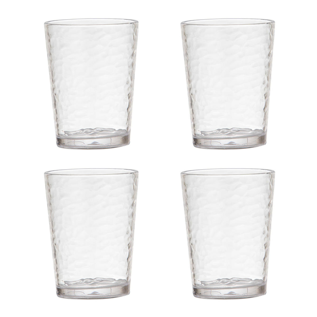 GLÄSER-SET Byron 4er Set Wasserglas - Klar, Kunststoff - Ladelle