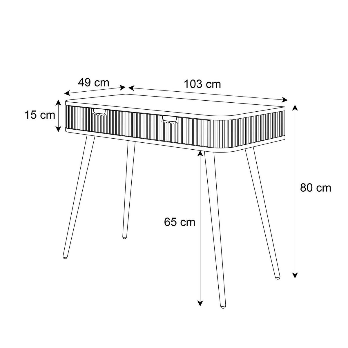 KONSOLE ZAIRA T103 Kaschmir - Kaschmir, Holzwerkstoff (49/103/80cm) - Lookway