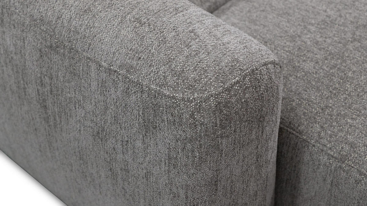 ECKSOFA NERO 4-Sitzer, platingrau - Schwarz/Grau, Holz/Textil (272/81/159cm) - Courtois Laville