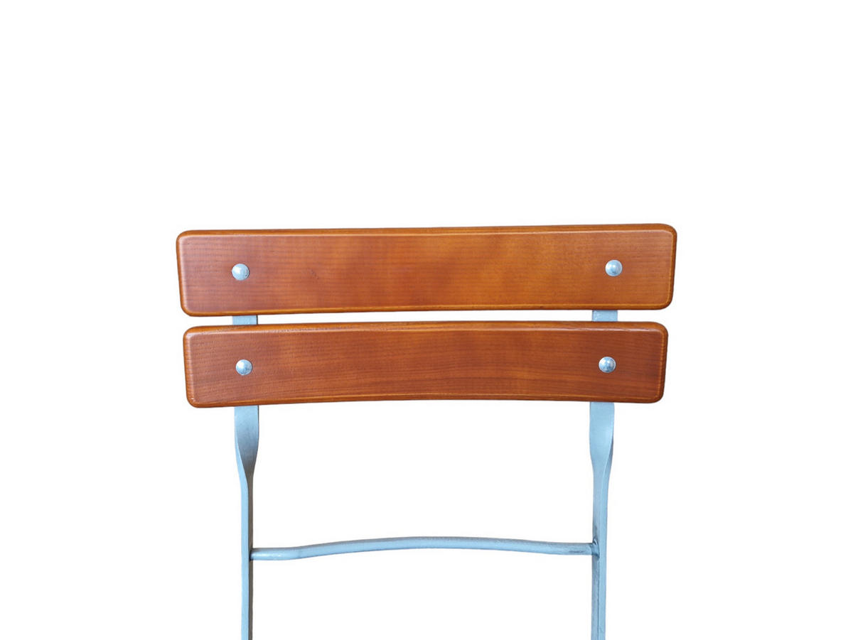BIERGARTENSTUHL BERGWIESE 1-Sitzer 89x35x40cm Eschenholz Silber/Braun - Braun, Holz (40/89/35cm) - CHEFGASTRO