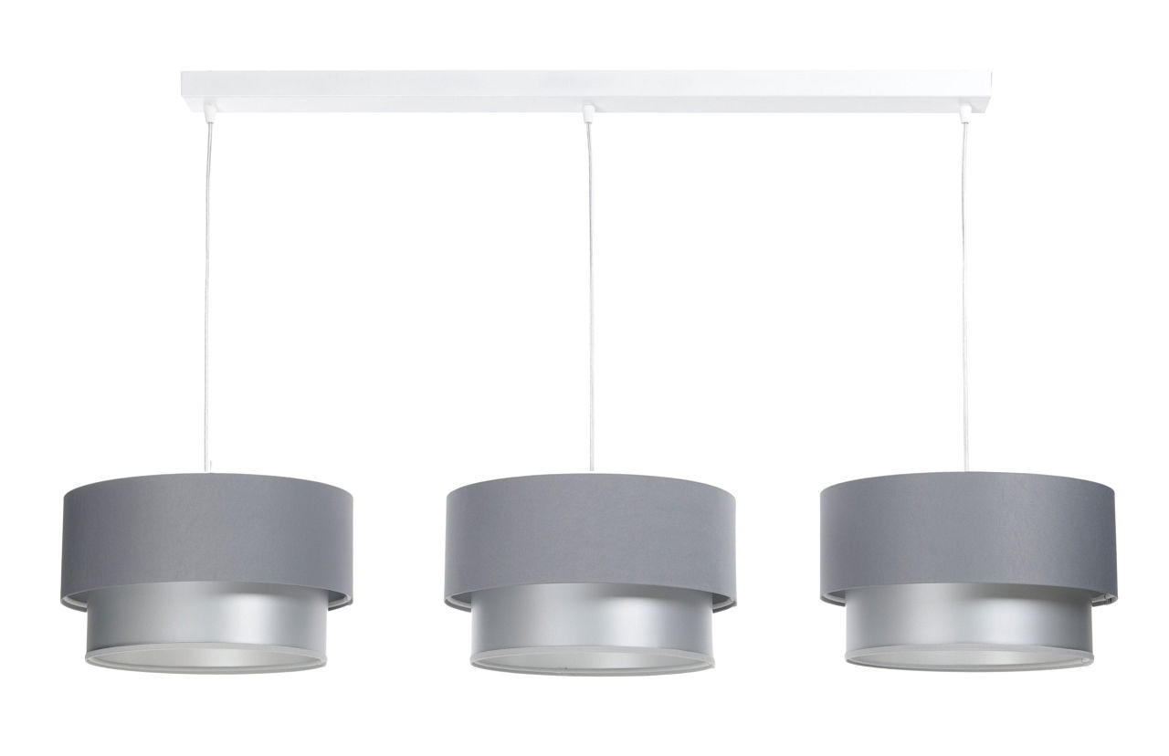 HÄNGELEUCHTE Grau 30/88 cm - Silberfarben, Kunststoff (30/2.6/88cm) - ONZENO