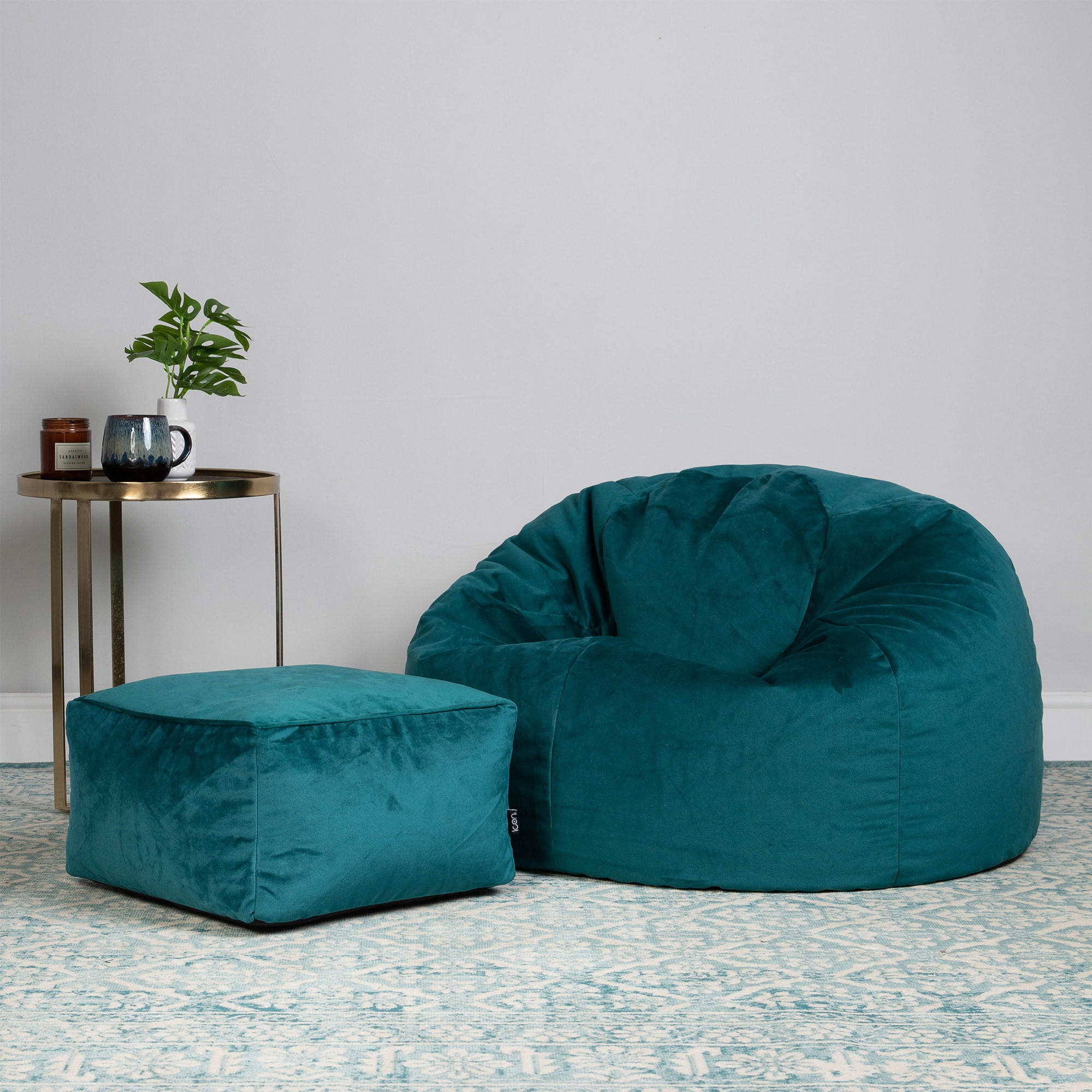 Thumbnail - icon Sitzsack, Grün, Kunststoff, 1-Sitzer, Rund, 85x50x85 cm, Hergestellt in Deutschland, Oeko-Tex® Standard 100, Wohnzi...