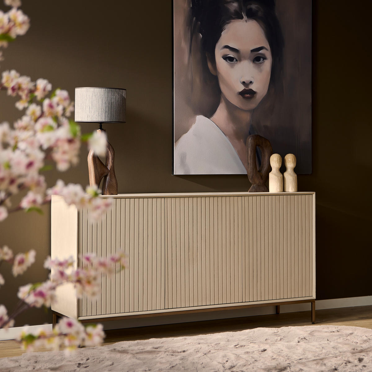 SIDEBOARD Madison Beige 45/165/85 cm - Beige, Holz (165/85/45cm) - Starfurn