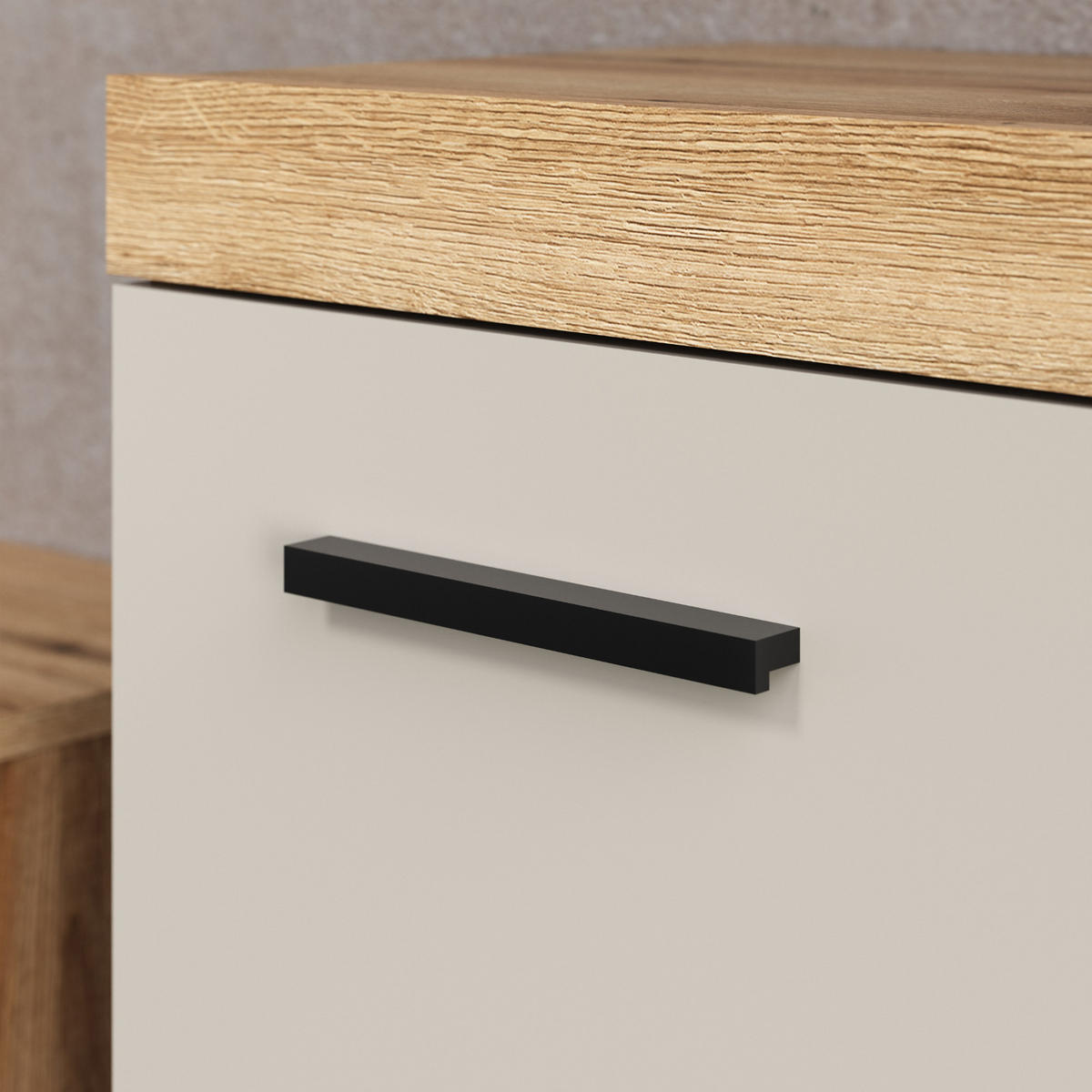 HOCHSCHRANK Kaschmir, Evoke Eiche 36 x 184 cm, Badschrank mit viel Stauraum - Kaschmir/Eichefarben, Holzwerkstoff/Kunststoff (30/185/30cm) - Top.Furn