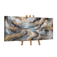 GEMÄLDE Gold der Winde auf Keilrahmen 115x50 cm - Multicolor, Holz (115/50cm) - YS-art gallery