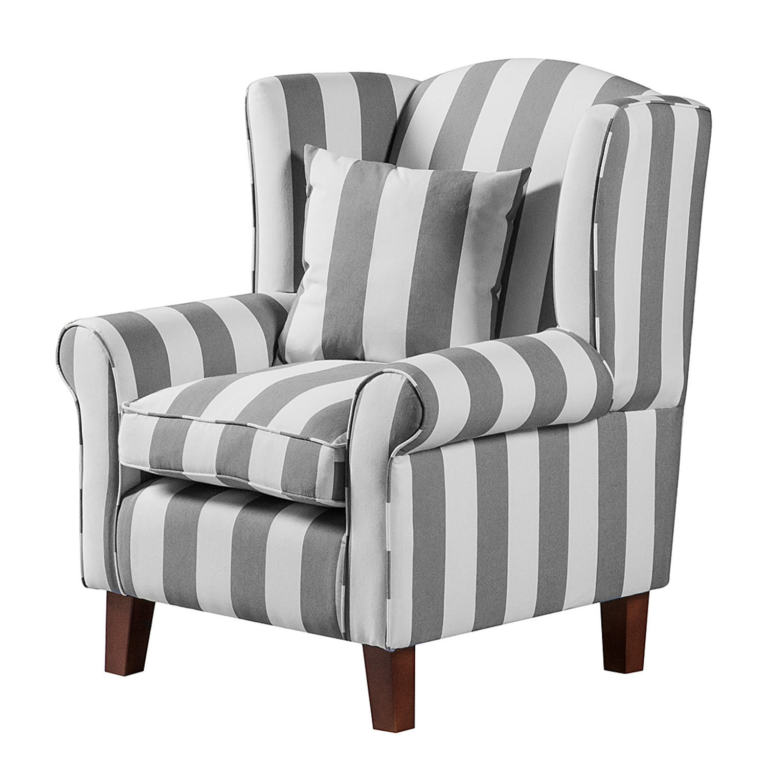 SESSEL - Webstoff - Grau, Holz/Textil (78/95/78cm) - home24