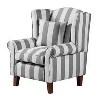 SESSEL - Webstoff - Grau, Holz/Textil (78/95/78cm) - home24