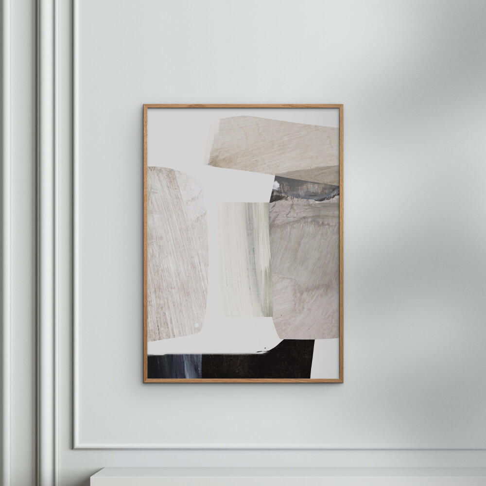 POSTER mit Rahmen Dan Hobday - Clay - Eichefarben/Naturfarben, Holz/Papier (50/70/2cm) - Poster&Frame
