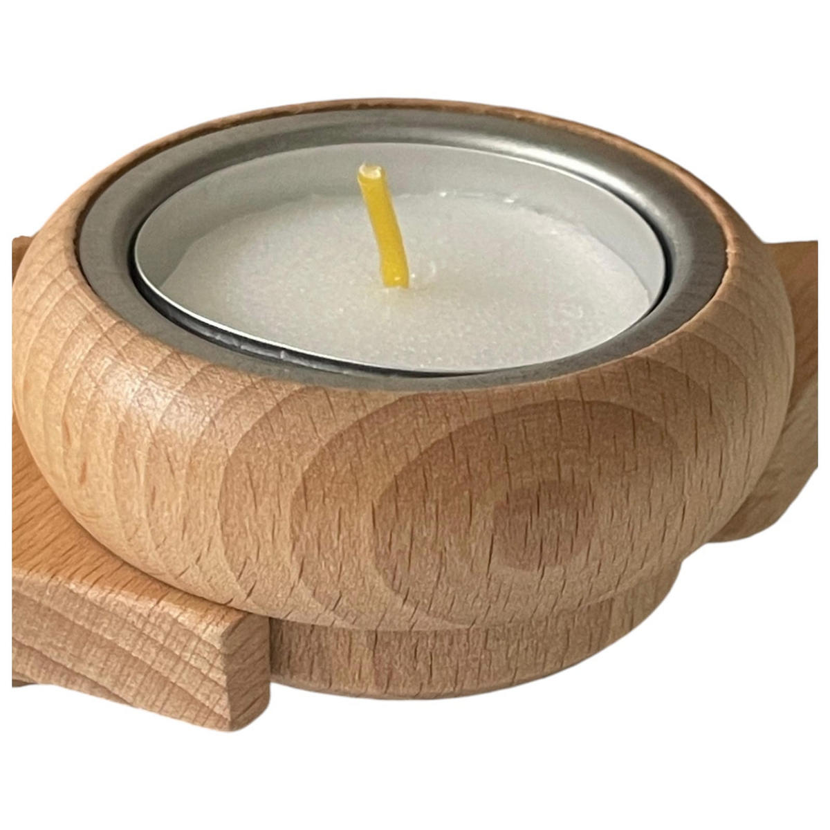 PYRAMIDE Seiffener Kirche für 6 Teelichter 27/27/36 cm - Multicolor, Holz (27/36/27cm)