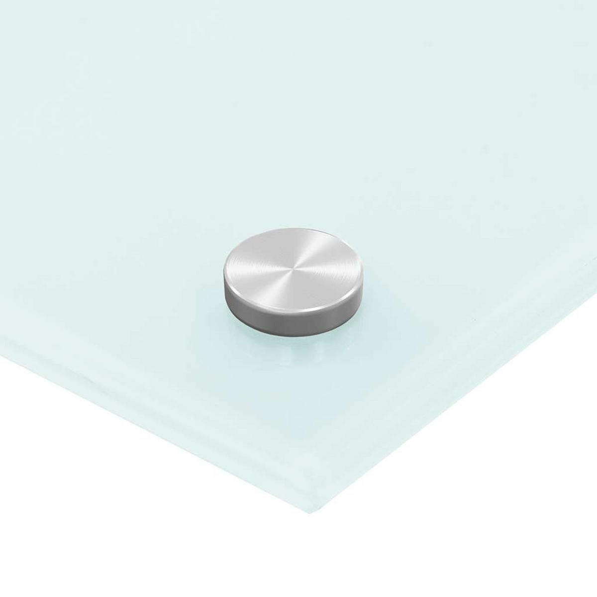 KÜCHENRÜCKWAND Glas 70x60 cm Weiß Wand-Spritzschutz - Weiß, Glas (70/60/0.6cm) - DELUKE