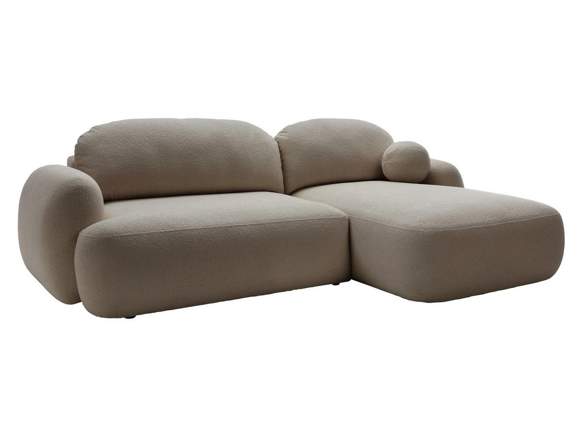 ECKSOFA Mayo, Seite: Rechts - Hellbraun/Schwarz, Holz/Kunststoff (275/175cm) - MIRJAN24