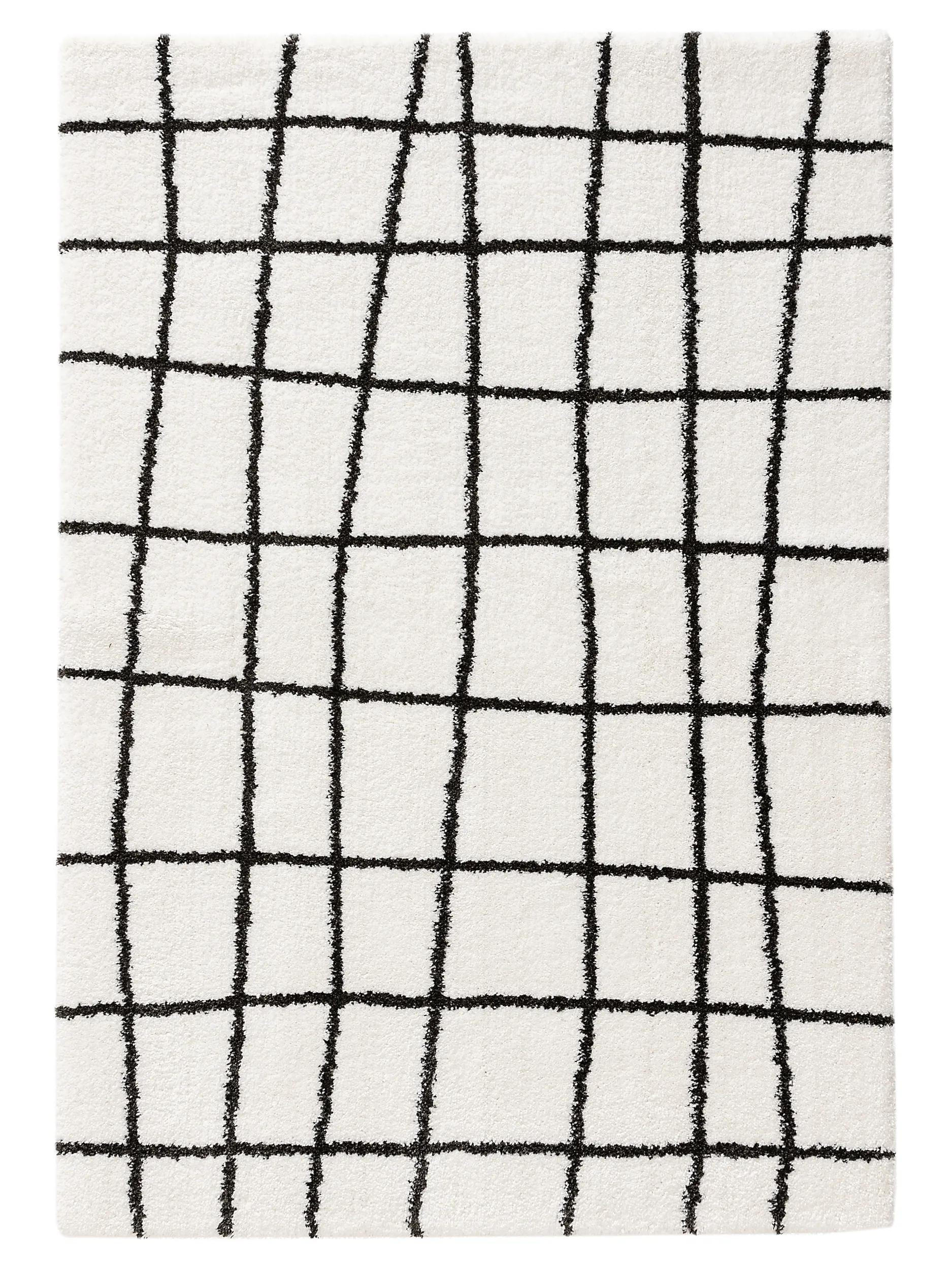 benuta Hochflorteppich Schwarz 160x230 cm