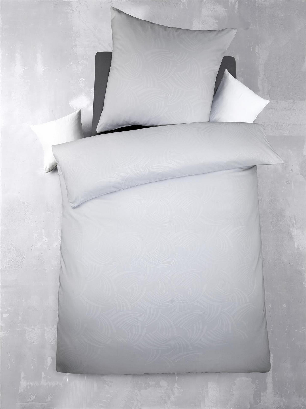 MIKROFASER-BETTWÄSCHE 135x200 Super softer Bettbezug aus 100% Polyester, Bettbezüge Silber Grau Muster - Silberfarben, Textil (135/200cm) - Carpe Sonno