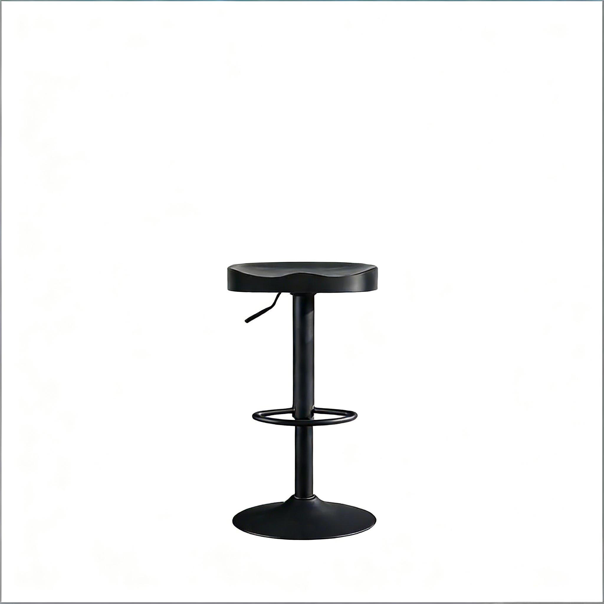 BARHOCKER 1er-Set Schwarz drehbar höhenverstellbar aus Massivholz - Schwarz, Holz (41.5/81/31.5cm) - PANGIVO