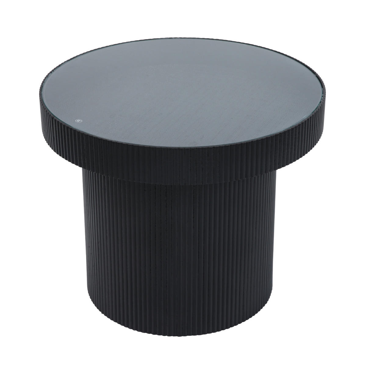 BEISTELLTISCH Miguel mit Glas - Schwarz, Holz (59/59/45cm) - SVITA