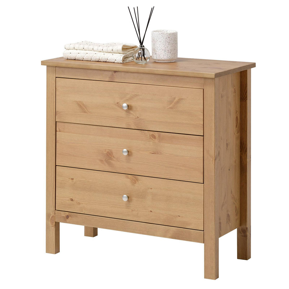 KOMMODE Massivholz 37/75/75 cm - Braun, Holz (75/75/37cm) - hagge home