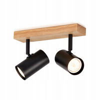 DECKENLEUCHTE Nicole - Schwarz, Holzwerkstoff (25/6/17cm) - Nettlife