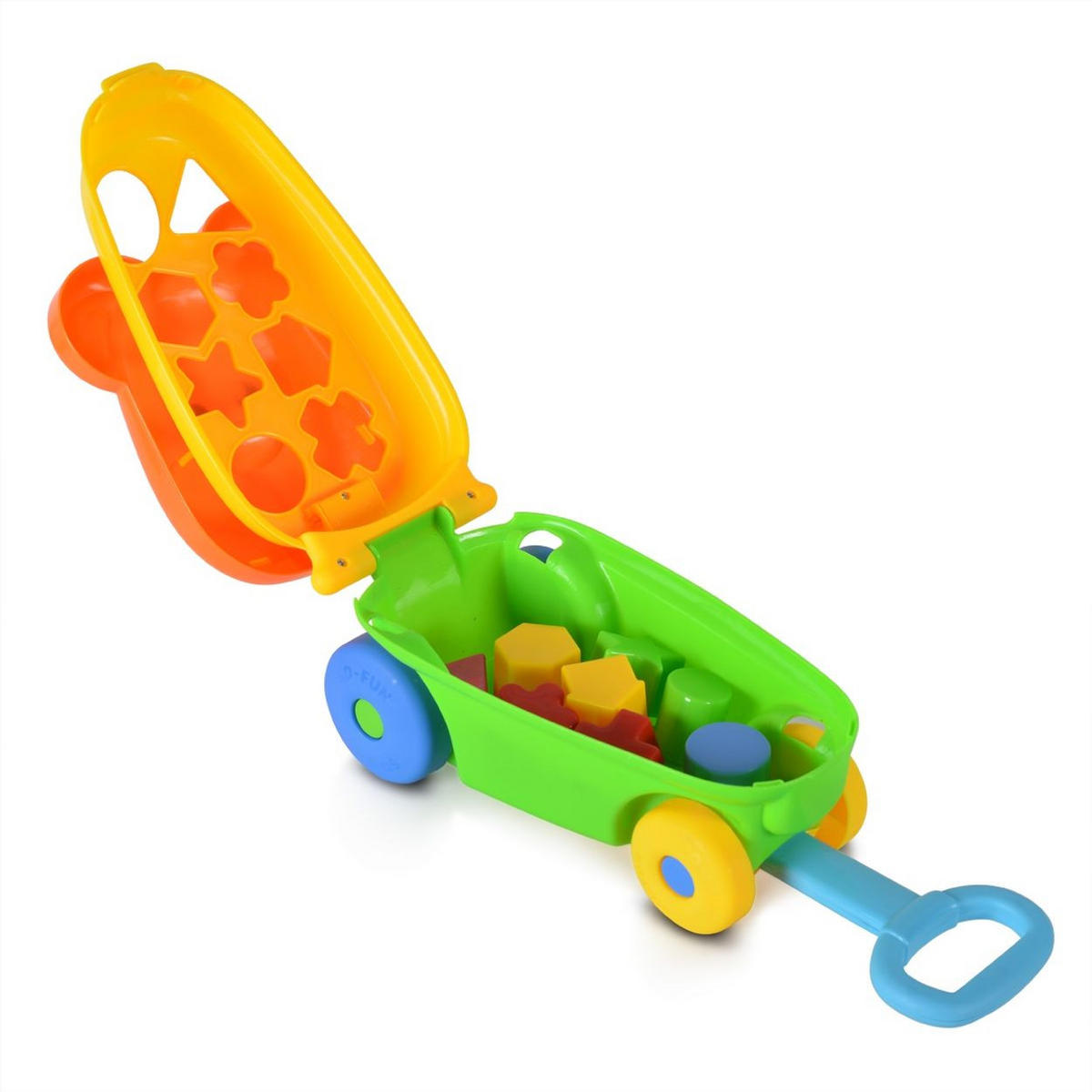 SORTIERSPIEL Sortierer 35368 2 in 1 Formen, Räder, 2 in 1, Steckbox, Spielzeugauto, ab 18 Monate - Multicolor, Kunststoff (15/15/35cm) - Moni