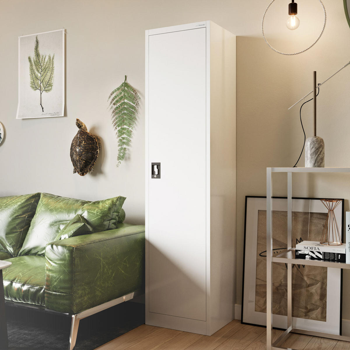 AKTENSCHRANK ALEX - Weiß, Metall (45/185/40cm) - Jan Nowak