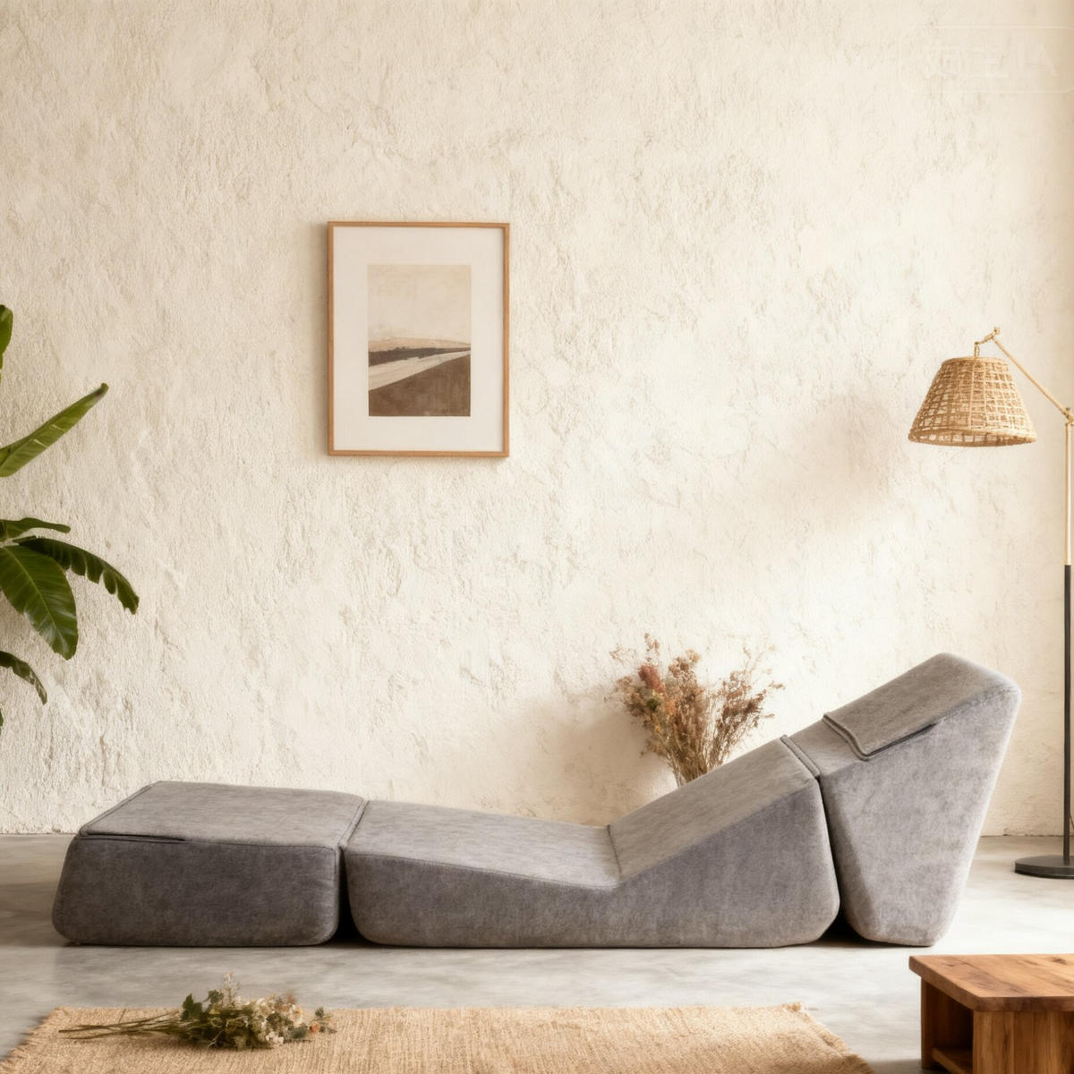 KLAPPBARES Schlafsofa Stoff mit 3-in-1-Funktion Grau 81/90,7/71 cm - Grau, Textil (90.7/71/81cm) - Redom