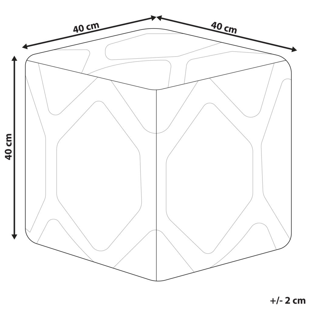 Thumbnail - Beliani Pouf, Beige, Textil, 1-Sitzer, Quadratisch, 40x40x40 cm, Wohnzimmer, Hocker, Sitzwürfel