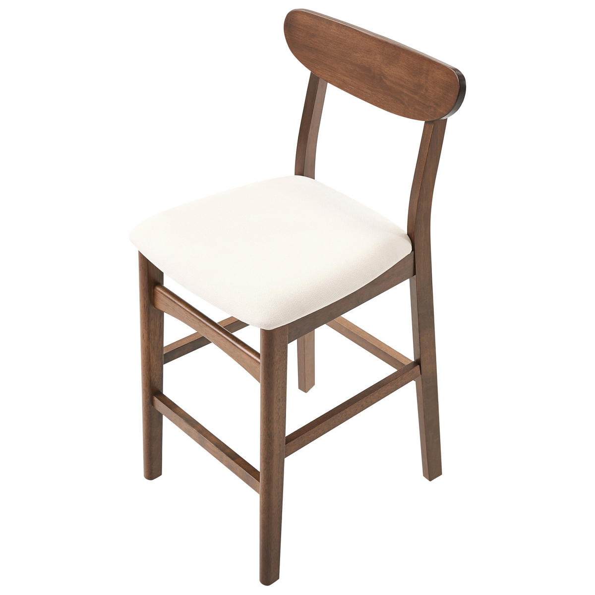 BARSTUHL 2er-Set Holz Braun/Hellbeige Doyle - Beige, Holz (44/93/52cm) - Beliani