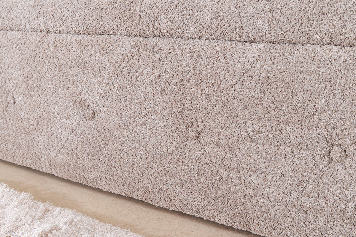 SITZBANK EXTRAVAGANCIA Bouclé Greige 140 cm - Greige, Textil (140/40/40cm) - riess-ambiente