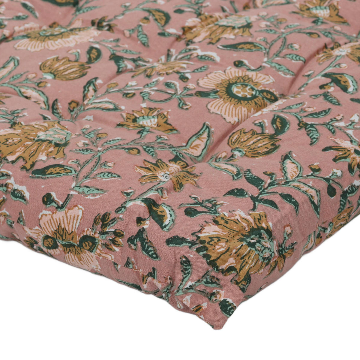 STUHLKISSEN Blumenmuster Muster 3 40/40/5,5 cm - Rosa, Naturmaterialien (40/40/5.5cm) - Home Styling Collection